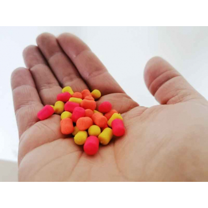 Dipované Q Balanced 5mm Carp feeder dambels 14g Jahoda