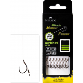 Mikado Návazec Method Feeder  Vel. 10 Háček Bez Protihrotu S Jehlou / Pletenka: 0.12mm/10cm 8 Ks
