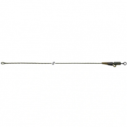 Anaconda olověnka Jungle Flexi Ring Swivel Safety Clip Leadcore Leaders 60lb 80cm 3ks zelená