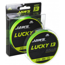 Mikado Pletená Šňůraa Jaws Lucky 13 0.14mm/11.0kg/150m Fluo Zielona 1 Cívka