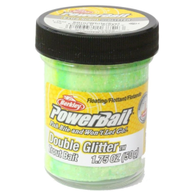 Berkley těsto PowerBait Double Glitter Trout Bait Spring Green/White/Sunshine Yellow 50g