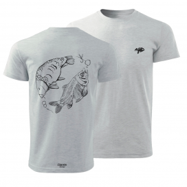 Giants fishing Tričko pánské šedé Kapr s kostrou|vel. 2XL
