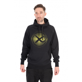 Matrix Large Fade Logo Hoody - Black/Lime