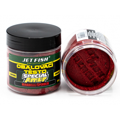Jet Fish Obalovací Těsto Special Amur Mirabelle Špendlík 250g Jet Fish Obalovací Těsto Special Amur Mirabelle Špendlík 250g