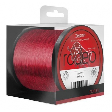 Delphin Vlasec Rodeo Červený 0,25mm 12lbs 1200m
