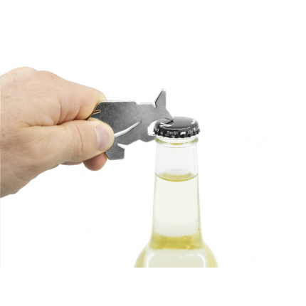 Delphin Klíčenka S Otvírákem Na Lahve Carpener Stříbrná