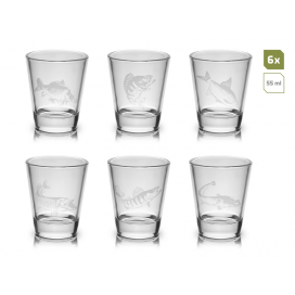 Set skleněných skleniček Delphin SHOTY 6v1