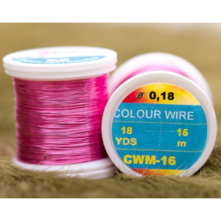 Hends kroužkovací drátek Colour Wire 0,18mm 15m Růžová