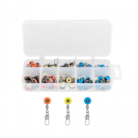 Karabina s obratlíkem a průjezdem Bead Swivel SET - 100 ks