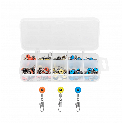 Karabina s obratlíkem a průjezdem Bead Swivel SET - 100 ks Karabina s obratlíkem a průjezdem Bead Swivel SET - 100 ks