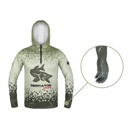 Delphin Tričko S Kapucí UV Armor 50+ Predator