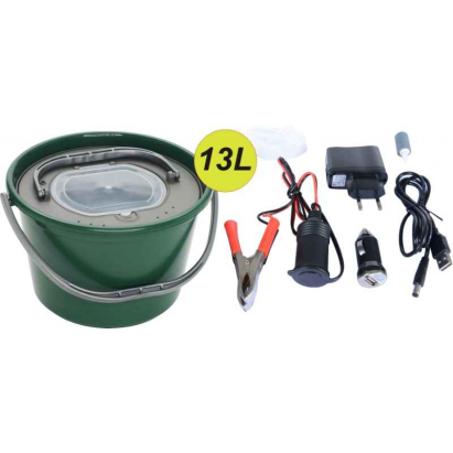Vzduchovací motorek AA/USB/230V + Řízkovnice 13/18L Vedro 13L