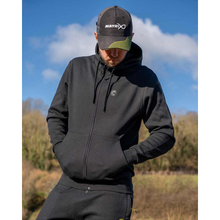 Matrix Mikina Zipped Hoody Black Stealth