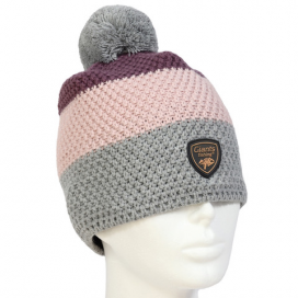 Giants fishing Zimní dámská čepice tříbarevná s bambulkou Giants fishing Zimní dámská čepice tříbarevná s bambulkou