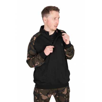 Fox Mikina LW Black Camo QTR Zip