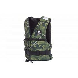 Plovoucí a záchranná vesta pro dospělé MILITARY maskáč Velikost: L/XL obvod: 107-122cm / 60-70kg / 50N