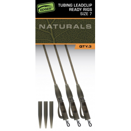 Fox Závěsky Edges Tubing Leadclip Ready Rigs Size 7 3 ks Naturals