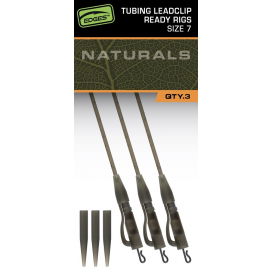 Fox Závěsky Edges Tubing Leadclip Ready Rigs Size 7 3 ks Naturals