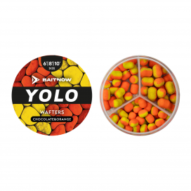 BaitNow Wafters Method Feeder Yolo Orange&yellow Chocolateorange Vel. 6/8/10 24g Balení 1 Ks BaitNow Wafters Method Feeder Yolo Orange&yellow Chocolateorange Vel. 6/8/10 24g Balení 1 Ks
