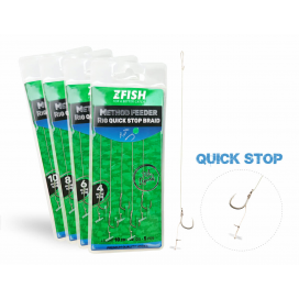 Zfish Návazec Method Feeder Rig Quick Stop Braid 10 cm 5 ks