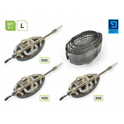 Delphin Sada Krmítek S Formičkou Method QUIX Reaxe 3+1 L - 30 g + 40 g + 50 g Delphin Sada Krmítek S Formičkou Method QUIX Reaxe 3+1 L - 30 g + 40 g + 50 g