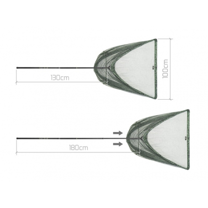 Delphin Podběrák TeleFix C2G 100x100 cm 1,8 m 2 díl