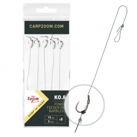 Návazec FC Power Feeder Rig KO.8 - 5 ks/10 cm/0,18mm/vel.6