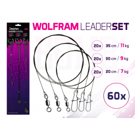 Set wolfrámových lanek BOMB! S obratl. a karabínkou