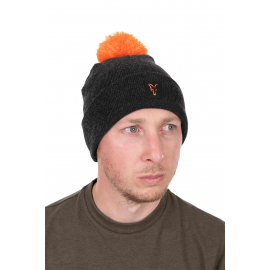 Fox Čepice Collection Bobble Hat Black Orange