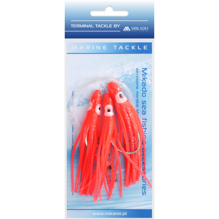 Mikado Mořský Návazec Octopus Rig 10cm Háček: 3x7/0 Červený 1 Ks