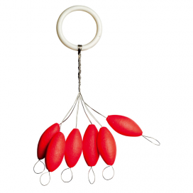 Iron Trout plovák Leuchtpilot oválný červený 7x15mm