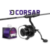 Delphin Kaprařský set CorsaBLACK NERO Prut 3,6 m 3 lb 2-díl + Naviják Magix 6T + Vlasec 0,30 mm