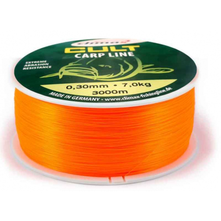 CLIMAX silon CULT Carp Line 600m Fluo-Orange Průměr: 0,30mm nosnost: 8,3kg