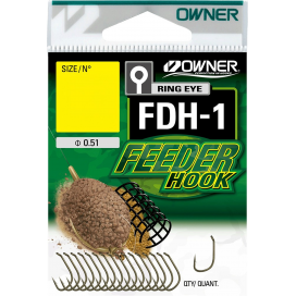háček OWNER s očkem /16ks/ FDH-1.06: FEEDER HOOK 56941.06