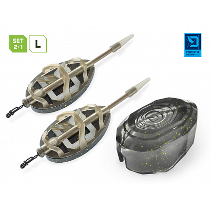 Sada krmítek s formičkou Delphin Method QUIX Reaxe 2+1 L - 40g