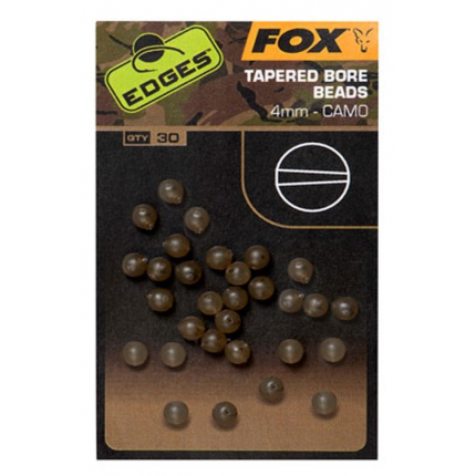 Fox Korálky Edges Camo Tapered Bore Bead 30 ks 4 mm