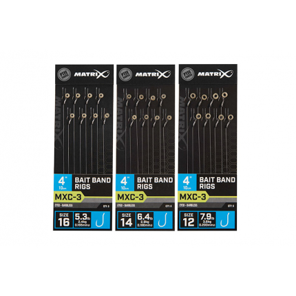 Matrix Návazec MXC-3 4” Bait Band Rigs 10 cm