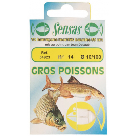 Sensas Navázaný háček Big Fish Strong Wire 60cm 12/0,16 10ks