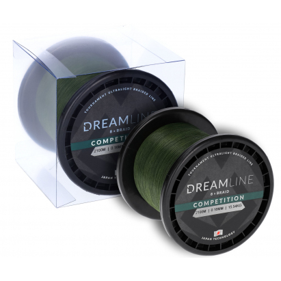 Mikado Pletená Šňůra Dreamline Competition 0.10mm/8.73kg/2100m Zelená 1 Cívka Mikado Pletená Šňůra Dreamline Competition 0.10mm/8.73kg/2100m Zelená 1 Cívka