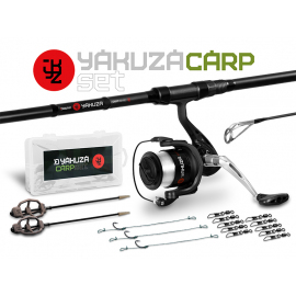 Delphin Kaprařský Set Yakuza Prut 3,6 m 3 lb 3-díl + Naviják 6T + Příslušenství