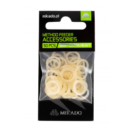 Mikado Gumky Na Pelety Method Feeder 3mm (heavy) Bílý 50 Ks