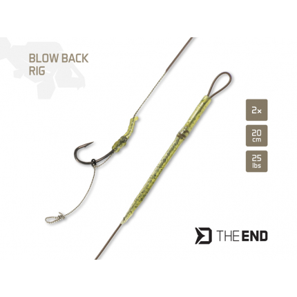Delphin Návazec TheEND Blow Back Rig 20 cm 25 lb 2 ks