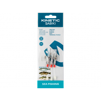Kinetic Návazec Sabiki Trio 2/0 115cm White Flash