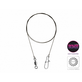 Wolfrámové lanko BOMB! s obratl. a karab. - 2ks/15cm/5kg Wolfrámové lanko BOMB! s obratl. a karab. - 2ks/15cm/5kg