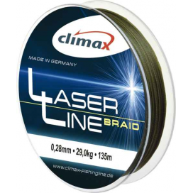 Climax šnůra 135m - Laser Braid Olive SB 6 vláken 135m 0,40mm / 44kg