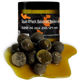 Mastodont Baits Squid Attack Balanced Boilies in dip 500ml mix 20/24mm
