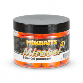 Mikbaits Mirabel Fluo boilie 150ml - Půlnoční pomeranč 12mm