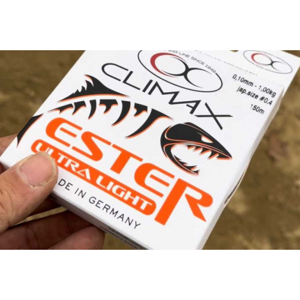 Přívlačový silon CLIMAX ESTER Japan Ultra Light transparent 150m Průměr: 0,125mm Nosnost: 1,45kg