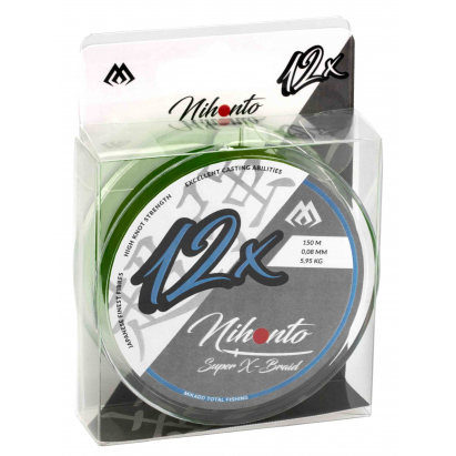 Mikado Pletená Šňůra Nihonto Super Xbraid 0.14mm/10.95kg/150m Tmavá Zelená 1 Cívka Mikado Pletená Šňůra Nihonto Super Xbraid 0.14mm/10.95kg/150m Tmavá Zelená 1 Cívka