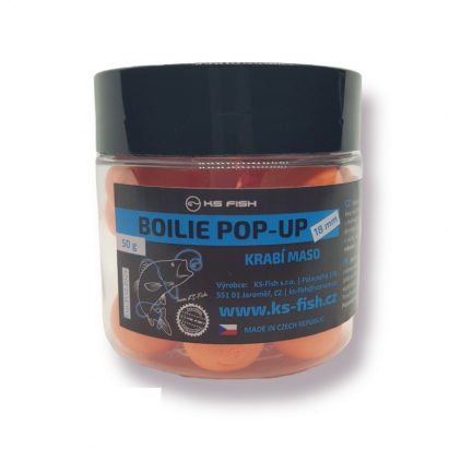 KS Fish Boilie Pop-up 18mm krabí maso KS Fish Boilie Pop-up 18mm krabí maso